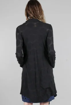Sale Evie Lou Burnout Dot Long Cardie, Black