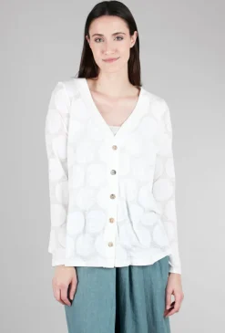 Store Evie Lou Burnout Dot Short Cardie, White