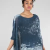 Cheap Evie Lou Capri Poncho Top, Silver Alloy