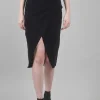 Cheap Evie Lou Cashmere Blend Midi Skirt, Black