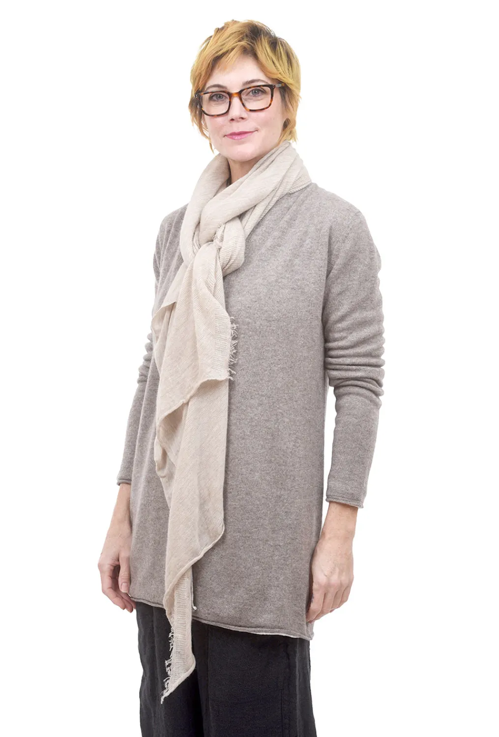 Flash Sale Evie Lou Cashmere Love Scarf, Beige/Milk