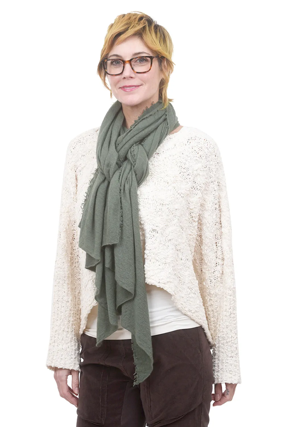 Best Sale Evie Lou Cashmere Love Scarf, Emerald Dust