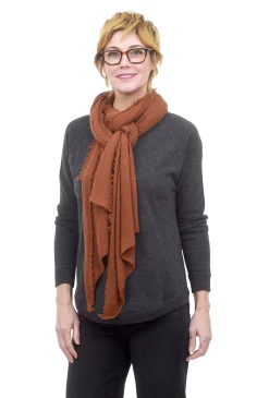 Hot Evie Lou Cashmere Love Scarf, Red Leather