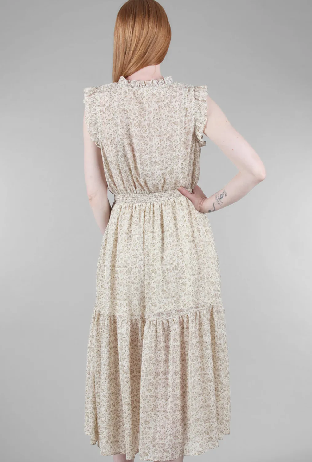 Sale Evie Lou Celeste Midi Dress, Ivory/Sage
