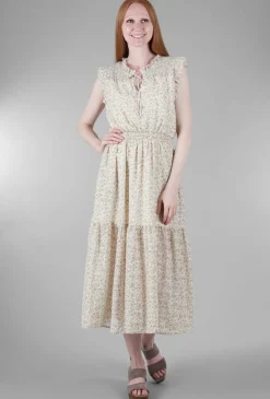 Sale Evie Lou Celeste Midi Dress, Ivory/Sage