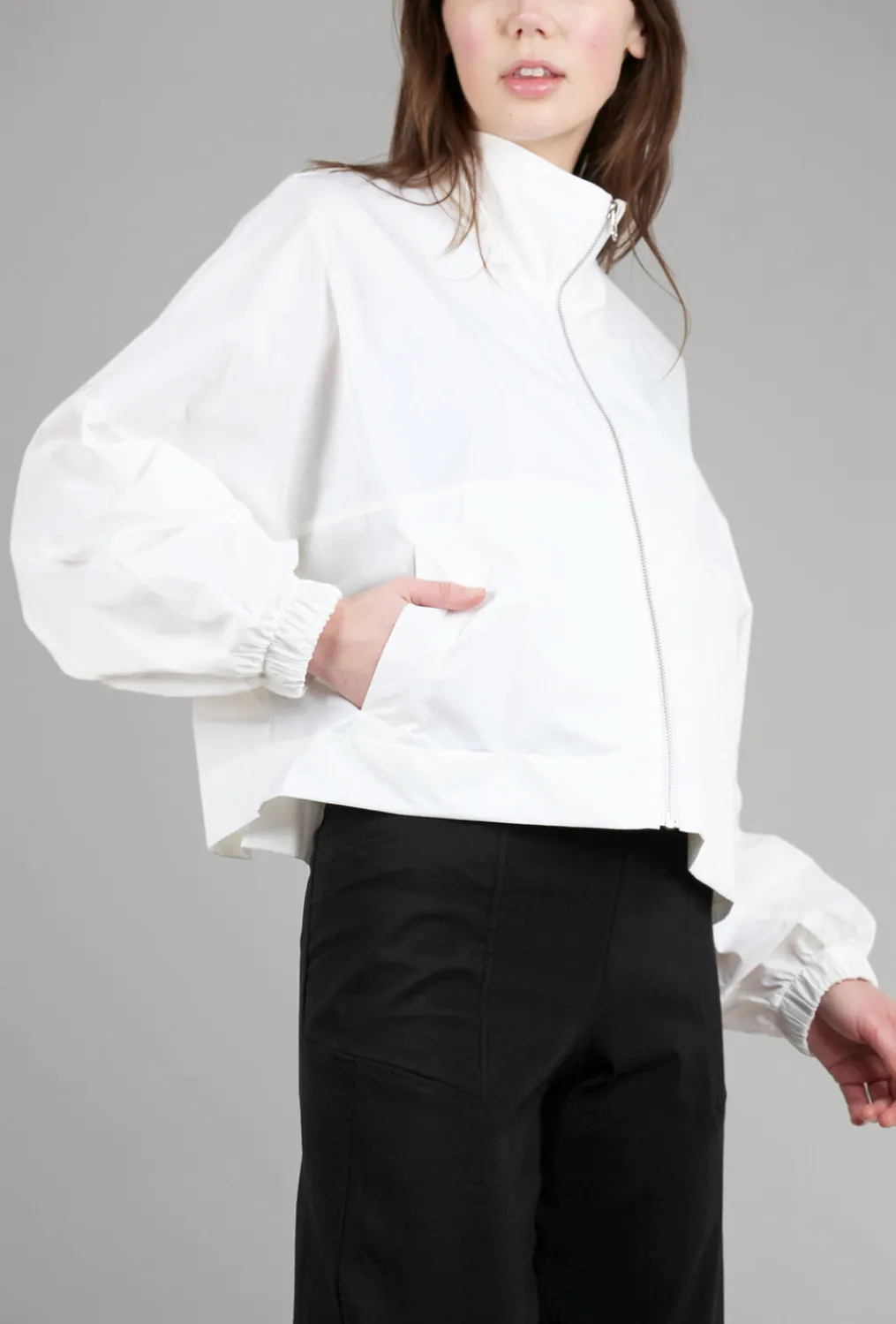 Fashion Evie Lou Chic Bomber Jacket, White