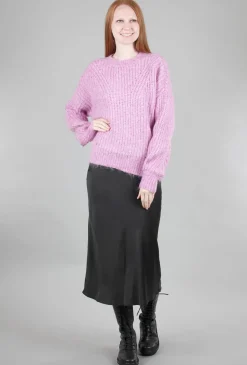 Clearance Evie Lou Chunky Ribbed Pullover, Freesia Pink