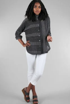 Best Evie Lou Circular Shirt Jacket, Black Beam