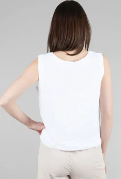 Fashion Evie Lou Classic Linen Shell, White