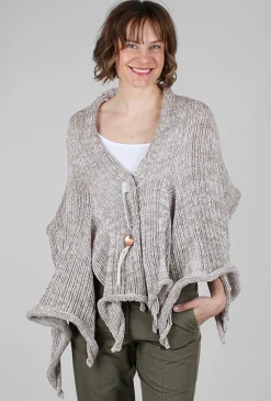 Best Sale Evie Lou Clever Shawl Cardie, Tan/Fisher