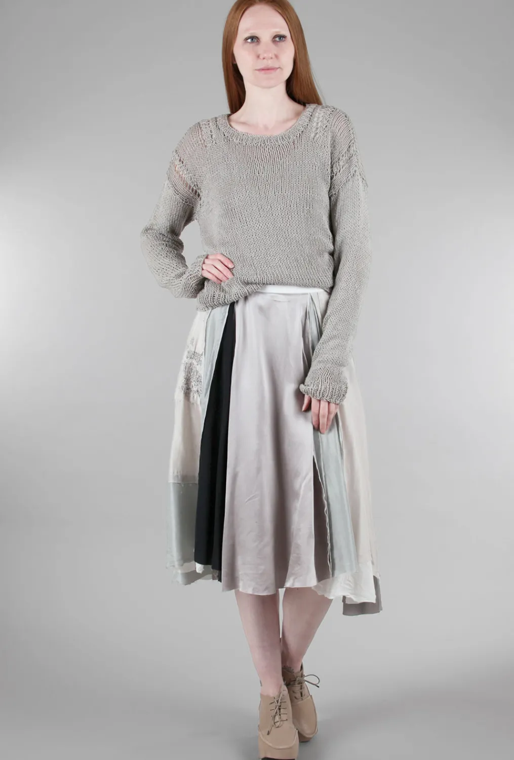 Best Sale Evie Lou Coc Loose-Knit Pullover, Original Gray
