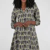 Shop Evie Lou Collins Dress, Black/Olive Oil