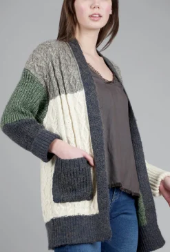 Best Evie Lou Color Block Cardie, Earth