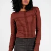 Outlet Evie Lou Confess Top, Cinnamon
