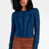 Shop Evie Lou Confess Top, Deep Blue