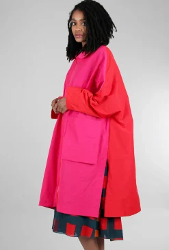 Hot Evie Lou Cotel Coat, Rosso/Fuchsia