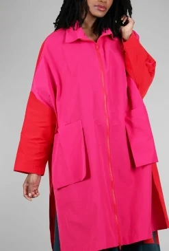 Hot Evie Lou Cotel Coat, Rosso/Fuchsia