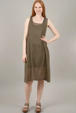 New Evie Lou Cotton Lawn Slip, Dark Taupe