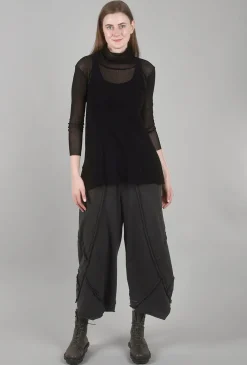 Sale Evie Lou Cotton Mesh Tneck, Black