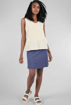 Hot Evie Lou Cotton Slub Beach Skirt, Navy