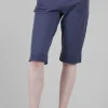Clearance Evie Lou Cotton Slub Pedal Pusher, Navy