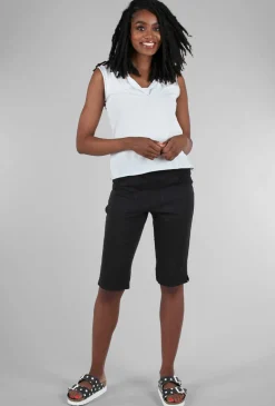 Best Evie Lou Cotton Slub Pedal Pusher, Black