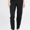 Hot Evie Lou Cotton Slub Pocket Ankle Pant, Black