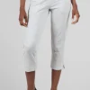 Hot Evie Lou Cotton Slub Pocket Capri, Dune