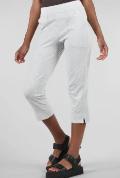Hot Evie Lou Cotton Slub Pocket Capri, Dune