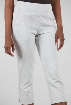 Hot Evie Lou Cotton Slub Pocket Capri, Dune