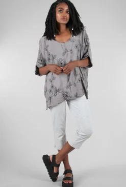 Hot Evie Lou Cotton Slub Pocket Capri, Dune