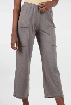 Best Sale Evie Lou Cotton Slub Pocket Flood, Earth