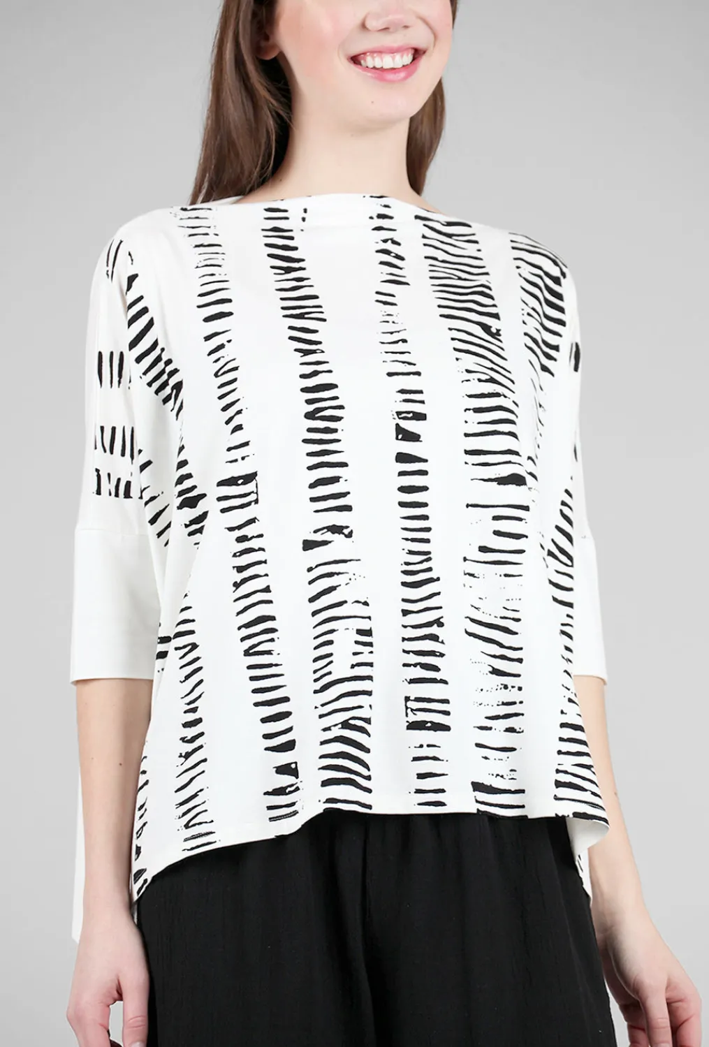 Flash Sale Evie Lou Countdown Top, White/Black