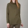 Best Evie Lou Cozy Cowl-Neck Top, Olive