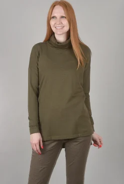 Best Evie Lou Cozy Cowl-Neck Top, Olive