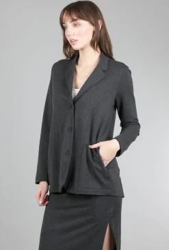 Store Evie Lou Cozy Slouch Blazer, Charcoal