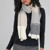 Best Sale Evie Lou Crc Topstitch Scarf, Black Multi