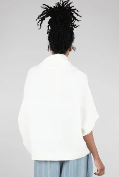 Fashion Evie Lou Crinkle Rib Jacket, Ivory