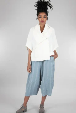 Fashion Evie Lou Crinkle Rib Jacket, Ivory