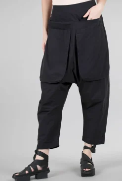 Store Evie Lou Crisp Extended Rise Pant, Black