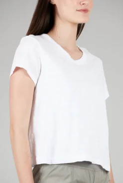Cheap Evie Lou Crop Boxy Crew, White