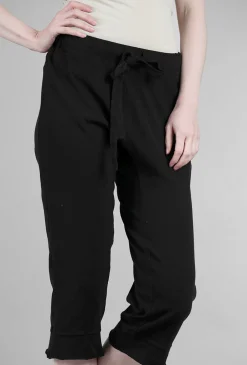 Best Evie Lou Crop Raw Easy Jogger, Black
