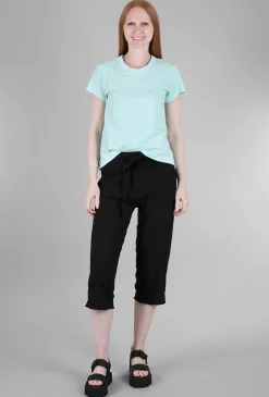 Best Evie Lou Crop Raw Easy Jogger, Black