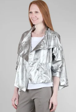 Store Evie Lou Cropped Asym Jacket, Marble