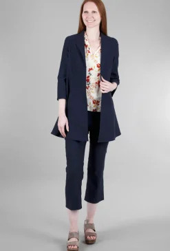 Sale Evie Lou Cropped Flare Pant, Navy
