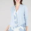 Shop Evie Lou Cropped Mesh Tulle Cardie, Porcelain