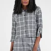 Sale Evie Lou Dakota Flannel Jacket, Gray Cambridge
