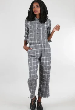 Sale Evie Lou Dakota Flannel Jacket, Gray Cambridge
