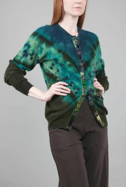 Discount Evie Lou Decon Vanishing Point Sweater, Green/Indigo