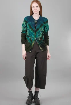 Discount Evie Lou Decon Vanishing Point Sweater, Green/Indigo
